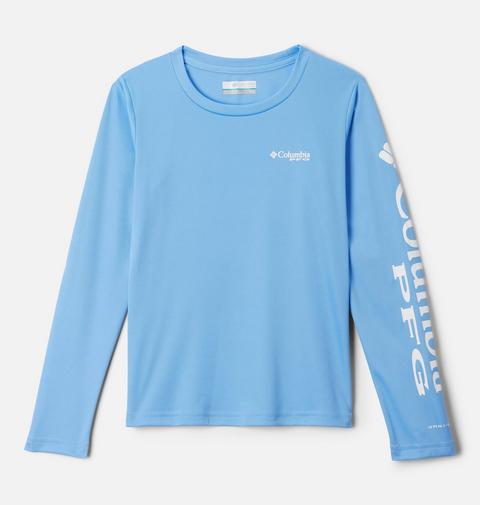 Рубашка Columbia PFG Tidal Long Sleeve для девочек, цвет: Белый
