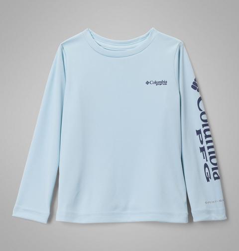 Футболка Columbia PFG Tidal Tee Long Sleeve Shirt для девочек-малышей, цвет: Тёмно-синий