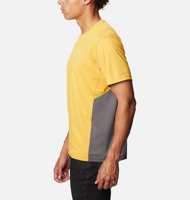 Men's Zero Ice Cirro-Cool Technical T-Shirt, Color: Bright Gold, City Grey Heather, image 3