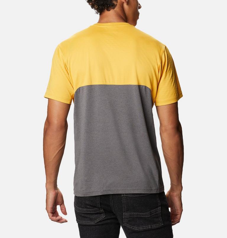Men's Zero Ice Cirro-Cool Technical T-Shirt, Color: Bright Gold, City Grey Heather, image 2