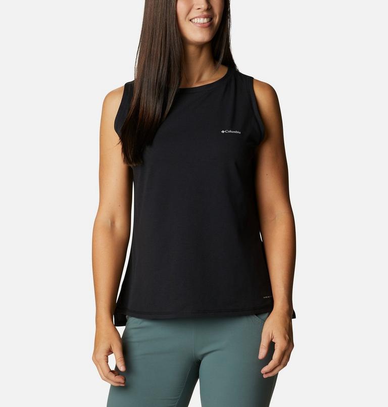 Women's Sun Trek Technical Tank Top, Color: Black, image 1