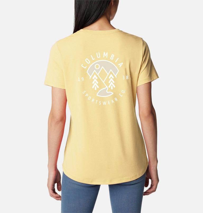Women's Sun Trek Technical Graphic T-Shirt, Color: Sunkissed, Naturally Boundless, image 1