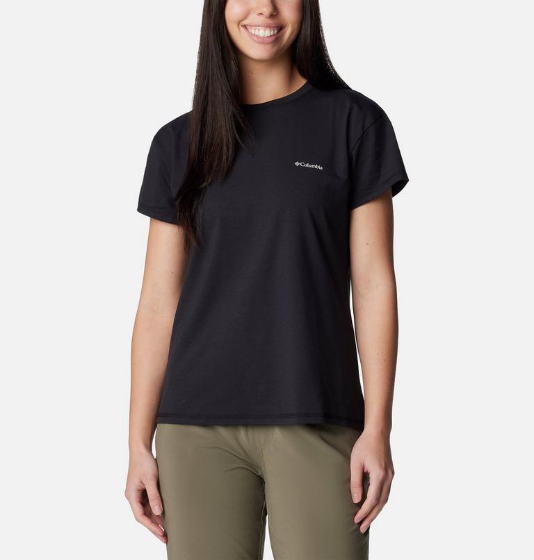 Women's Sun Trek Technical Graphic T-Shirt, Color: Black, Naturally Boundless, image 1