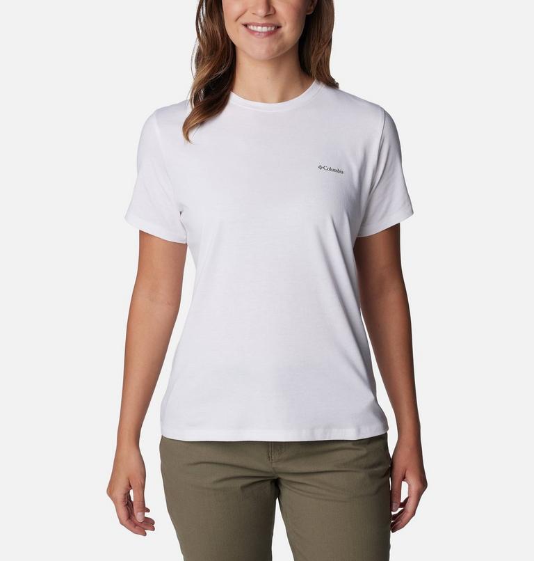 Women's Sun Trek Technical Graphic T-Shirt, Color: White, Epicamp, image 2