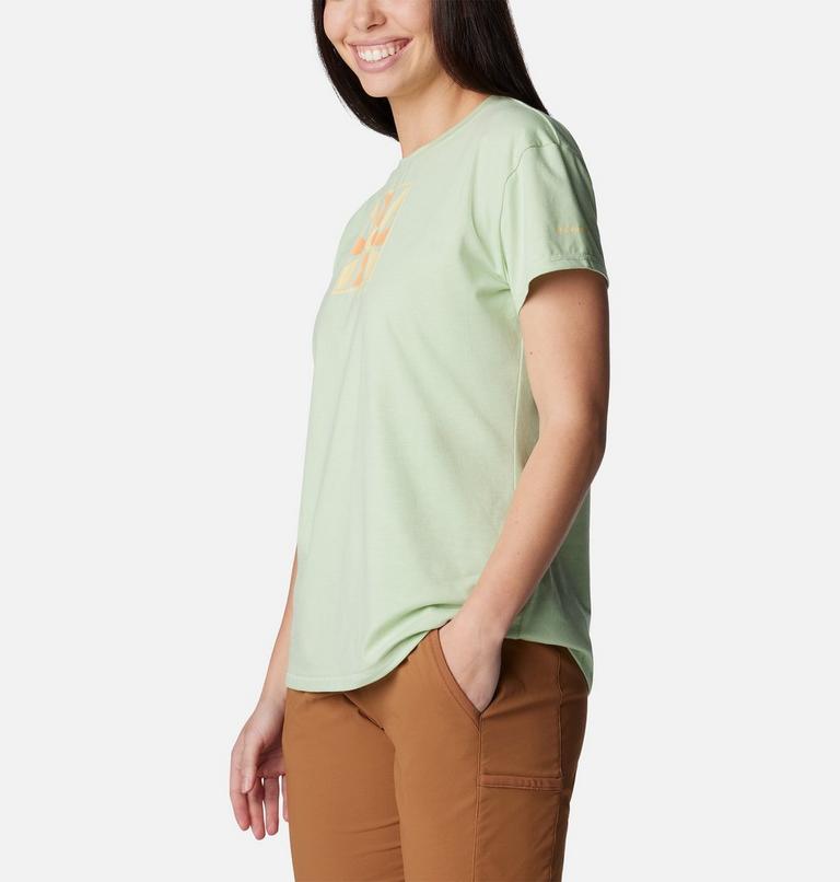 Sun Trek SS Graphic Tee, Color: Sage Leaf, Wavy Rays, image 5