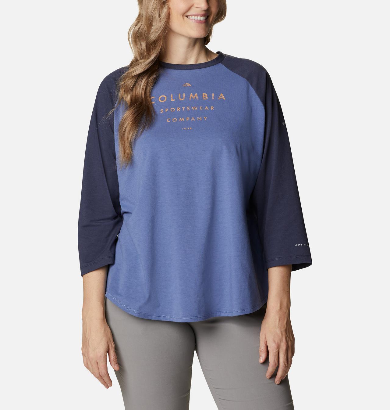 Women's Sun Trek™ Three-Quarter Sleeve T-Shirt - Plus Size 1