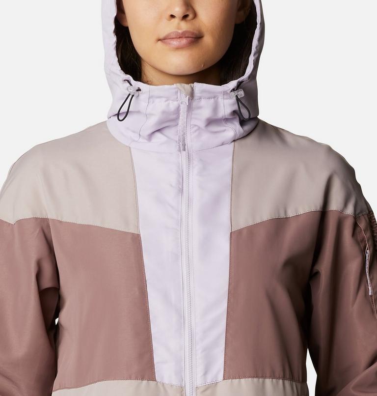 Women's Wallowa Park Windbreaker, Color: Pale Lilac, Mauve Vapor, Mocha, image 4