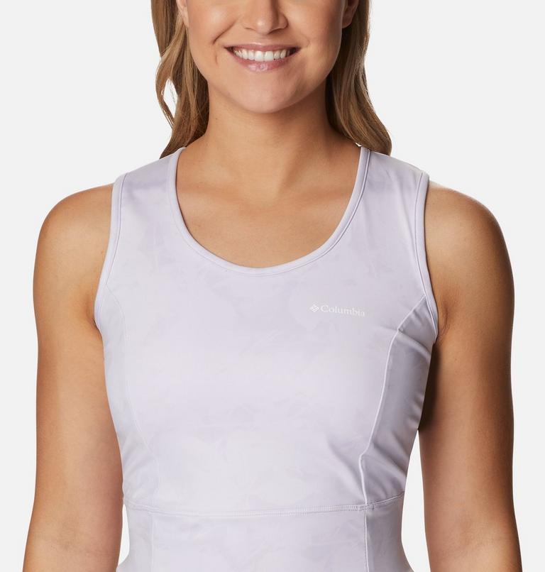 Women's Windgates II Technical Cropped Top, Color: Purple Tint, Dye Frond, image 4