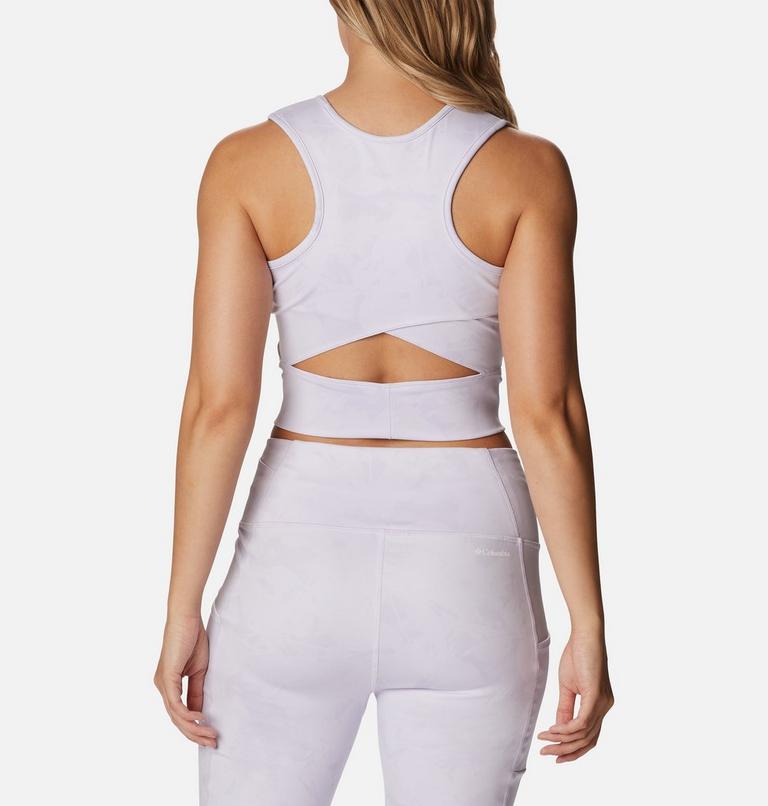 Women's Windgates II Technical Cropped Top, Color: Purple Tint, Dye Frond, image 2