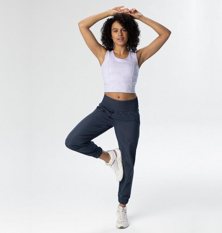Women's Windgates II Technical Cropped Top, Color: Purple Tint, Dye Frond, image 6
