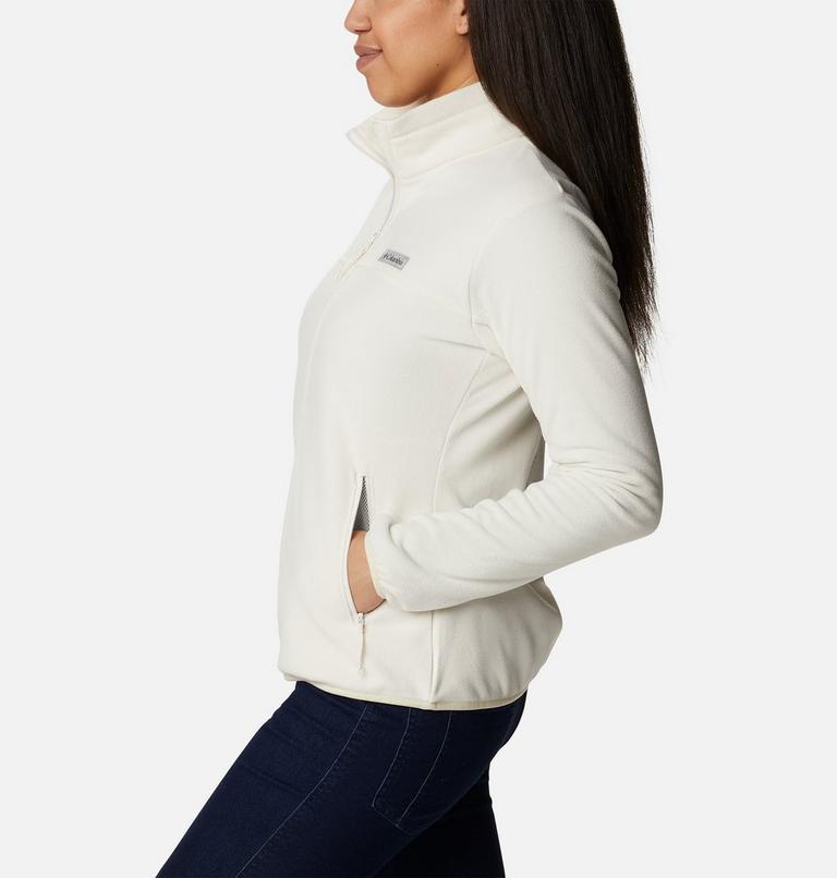 Women's Ali Peak Full Zip Fleece, Color: Chalk, image 3