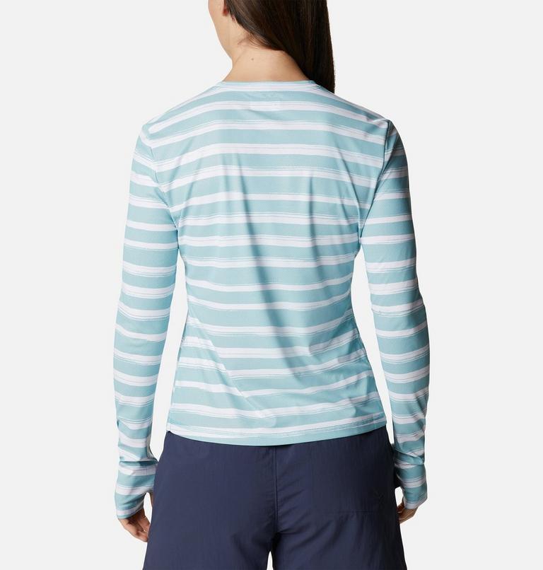W Sun Deflector Summerdry LS Shirt | 363 | L, Color: Sea Wave Brush Stripe, image 2
