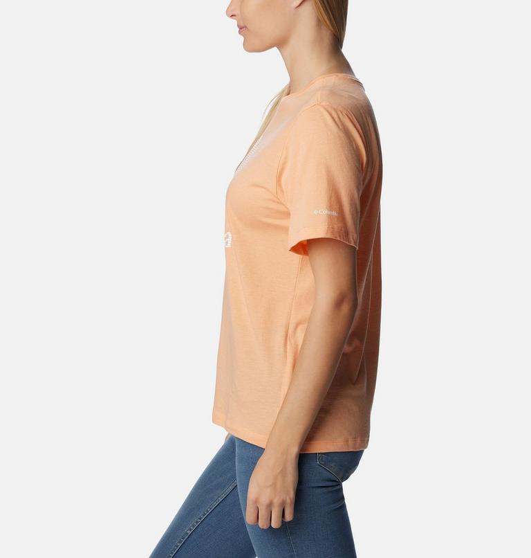 Bluebird Day Relaxed Crew Neck, Color: Peach Hthr, CSC Stacked Graphic, image 3