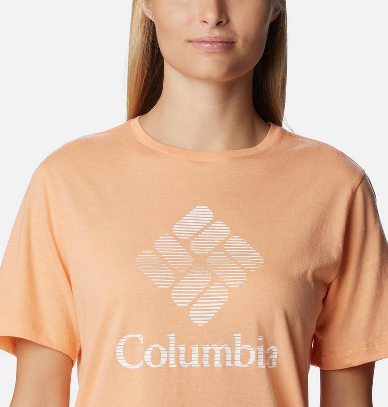 Bluebird Day Relaxed Crew Neck, Color: Peach Hthr, CSC Stacked Graphic, image 4