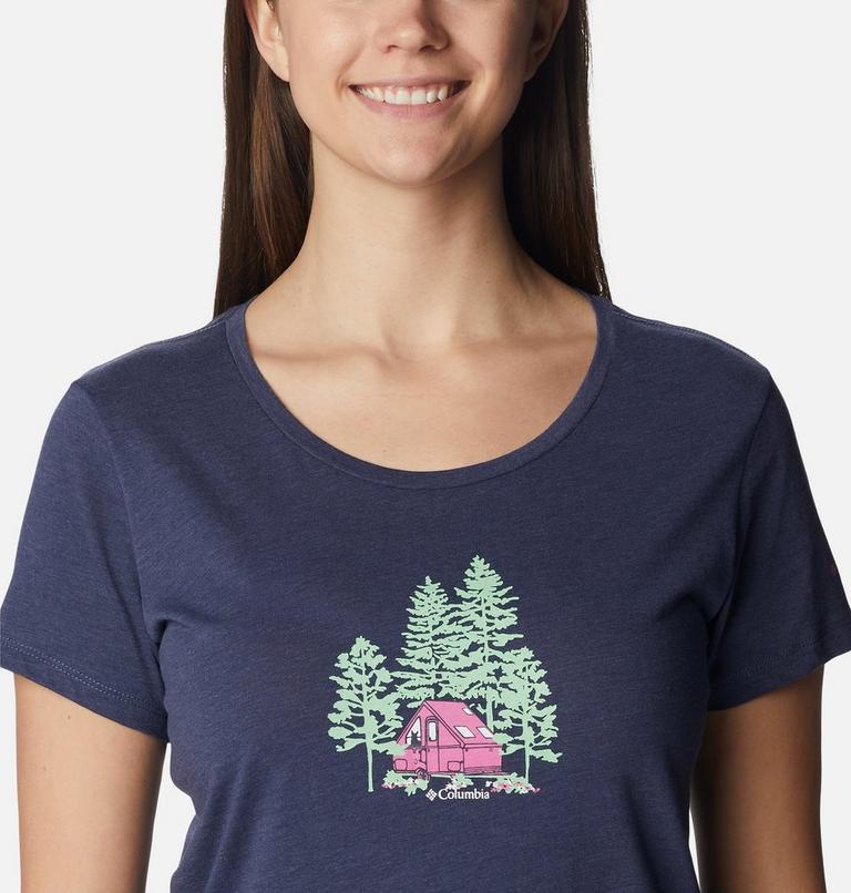 Women's Daisy Days Graphic T-Shirt, Color: Nocturnal Hthr, Best Site Graphic, image 4