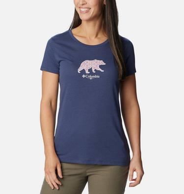 Women's Daisy Days Graphic T-Shirt, Color: Nocturnal, Bearly Polarized, image 1