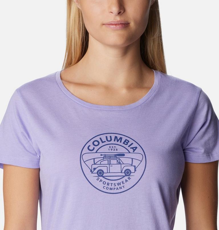 Daisy Days SS Graphic Tee | 535 | XL, Color: Frosted Purple Hthr, Journey to Joy Grx, image 4