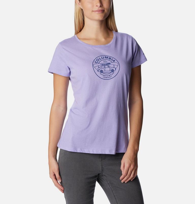 Daisy Days SS Graphic Tee | 535 | XL, Color: Frosted Purple Hthr, Journey to Joy Grx, image 5