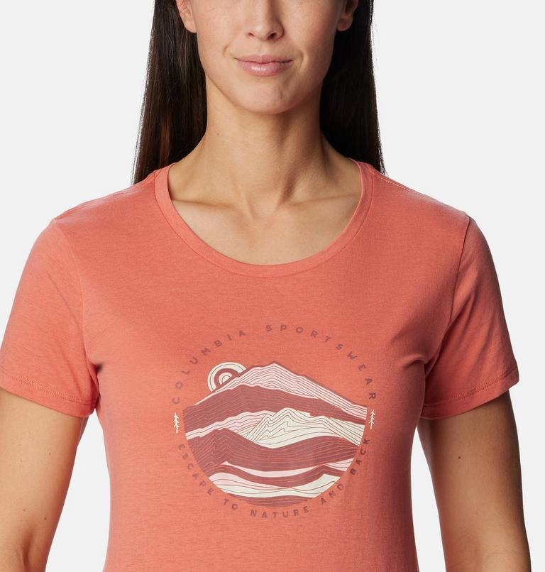 Women's Daisy Days Graphic T-Shirt, Color: Faded Peach, Escape To Nature, image 4