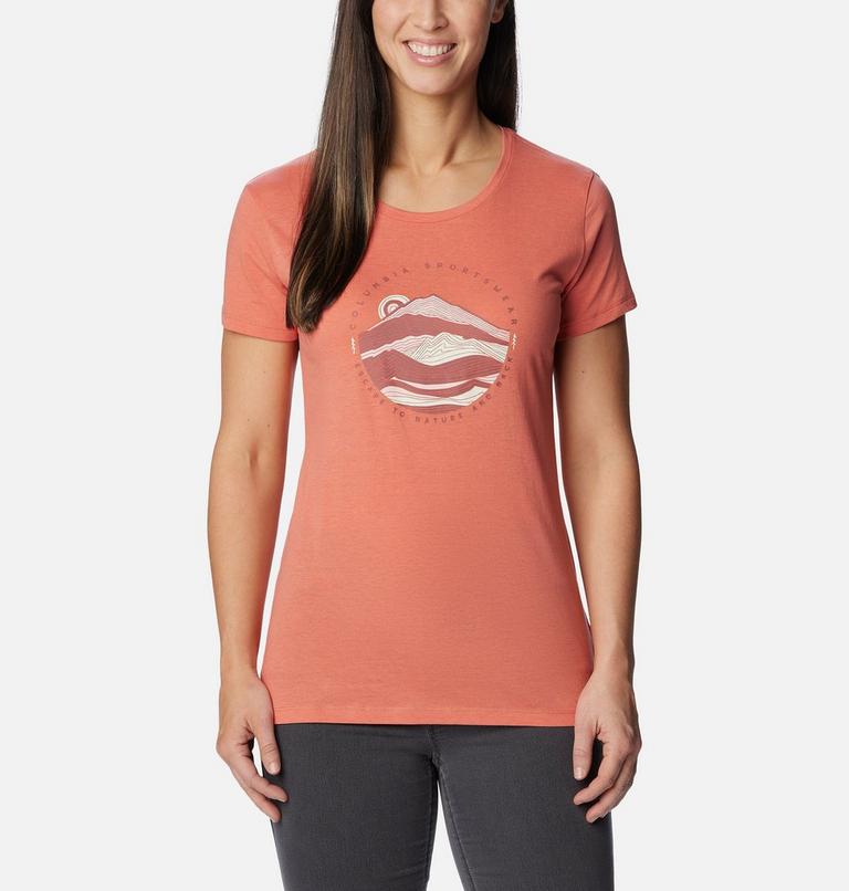 Women's Daisy Days Graphic T-Shirt, Color: Faded Peach, Escape To Nature, image 1