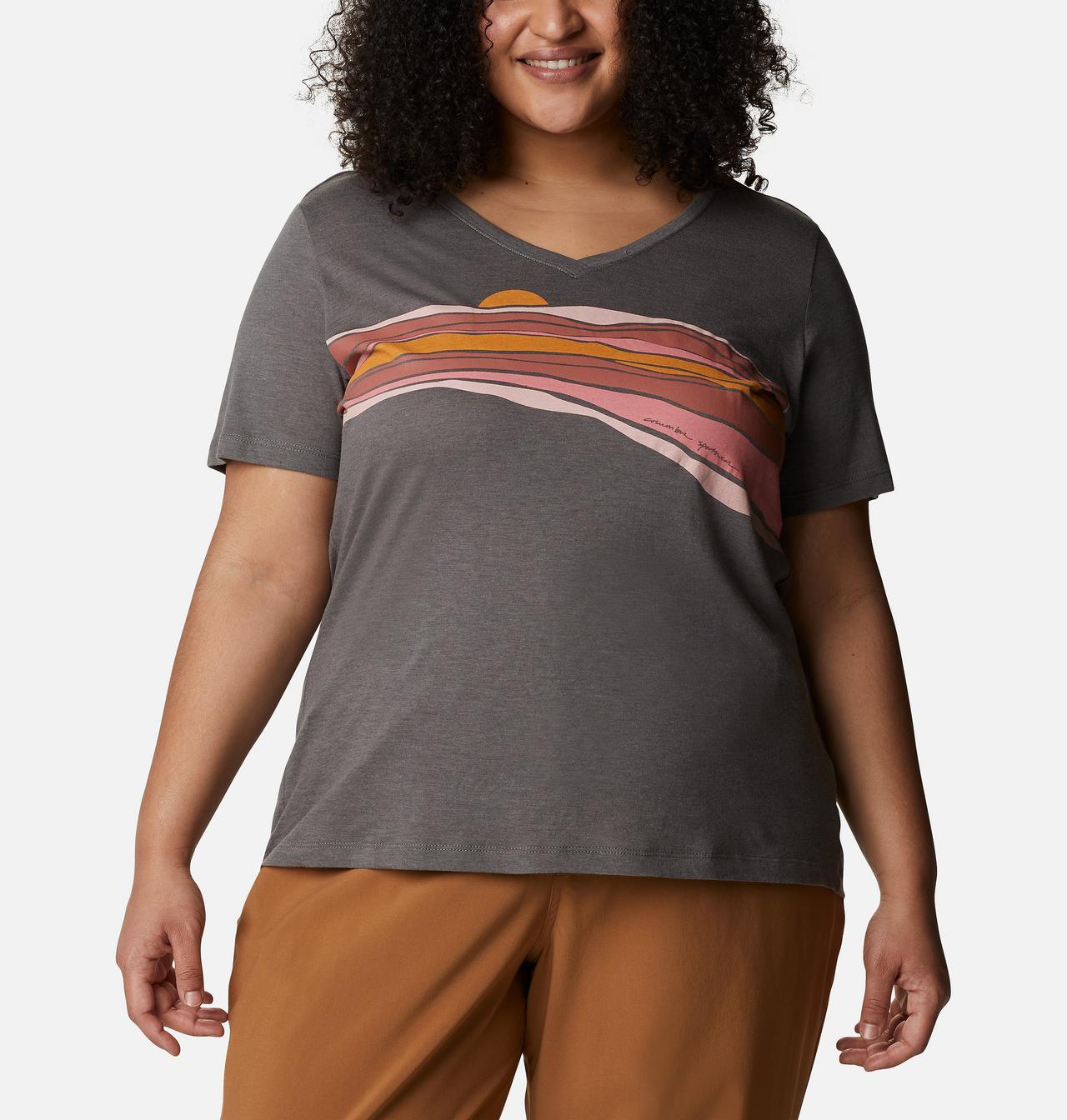 Women's Bluebird Day™ Relaxed V- Neck Shirt - Plus Size 1