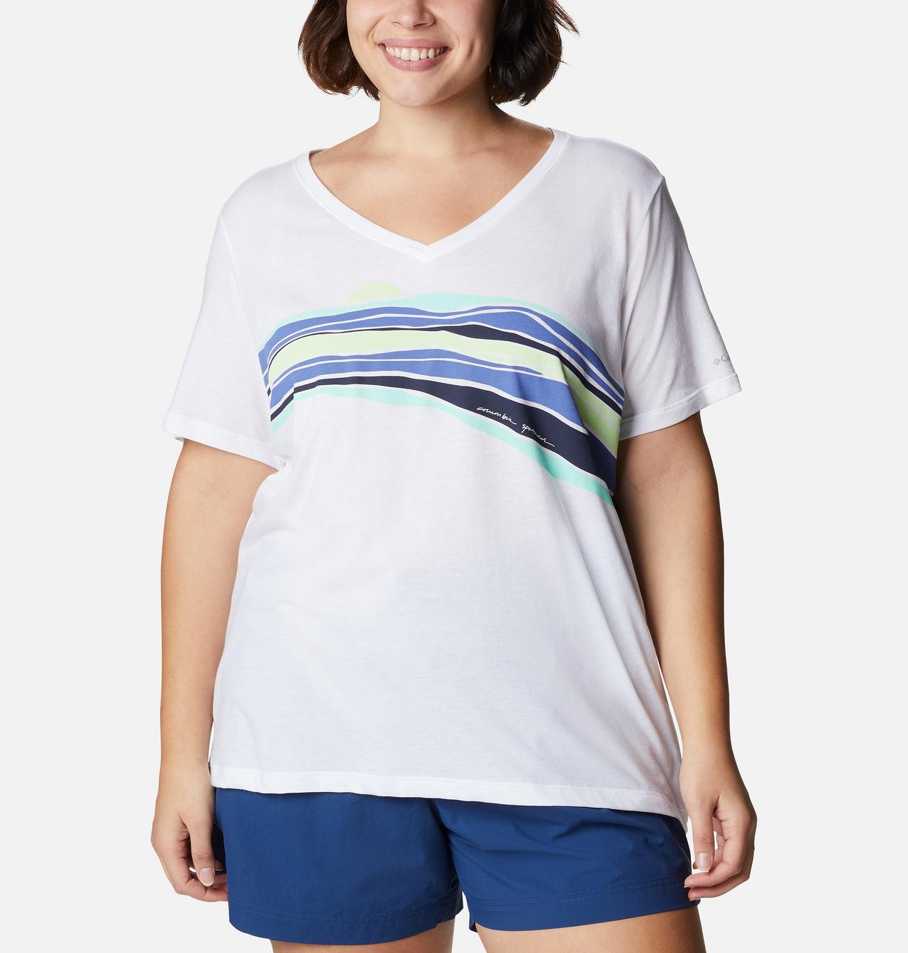 Women's Bluebird Day™ Relaxed V- Neck Shirt - Plus Size 1