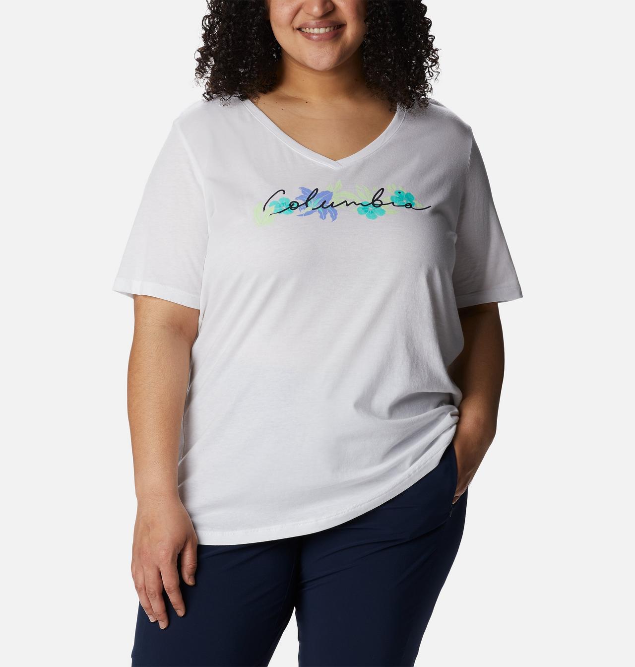 Women's Bluebird Day™ Relaxed V- Neck Shirt - Plus Size 5