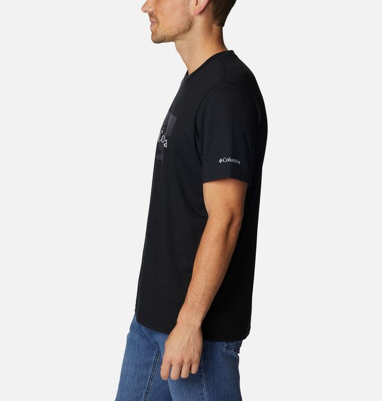 Camiseta estampada Path Lake II para hombre, Color: Black, Peak 2 River Graphic, image 3