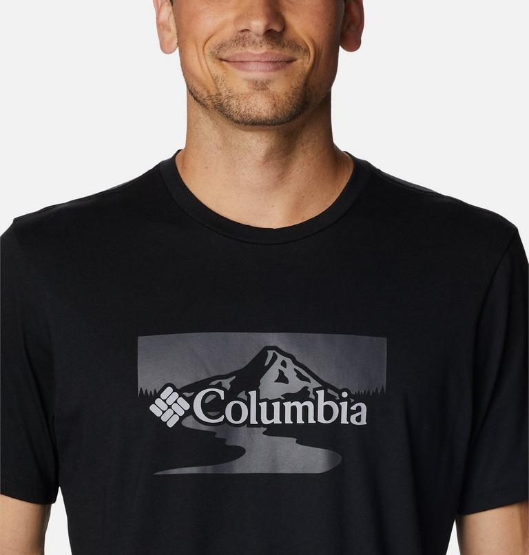Camiseta estampada Path Lake II para hombre, Color: Black, Peak 2 River Graphic, image 4
