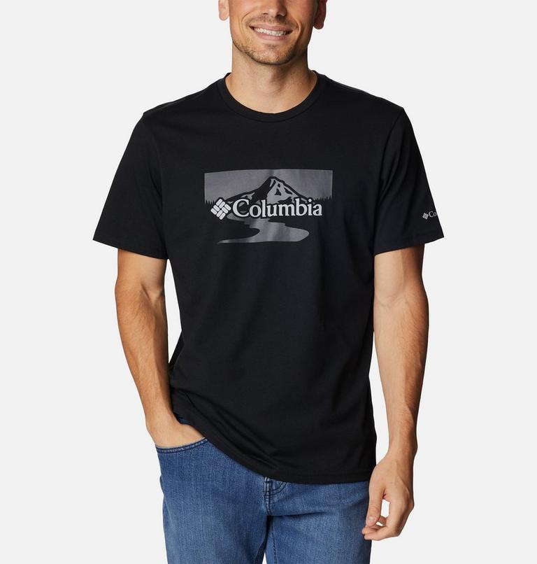Camiseta estampada Path Lake II para hombre, Color: Black, Peak 2 River Graphic, image 5