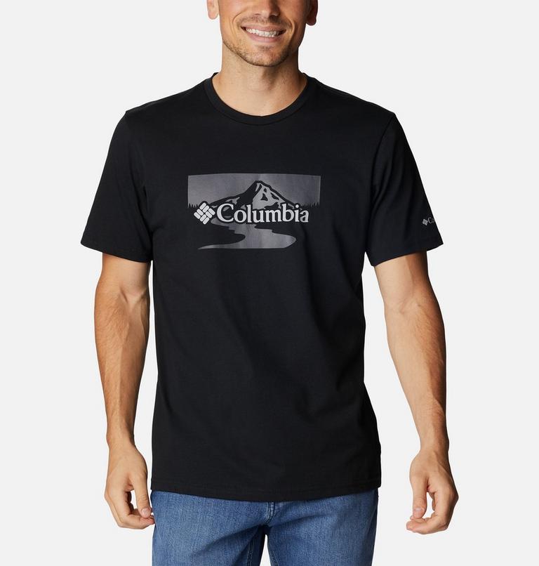 Camiseta estampada Path Lake II para hombre, Color: Black, Peak 2 River Graphic, image 1