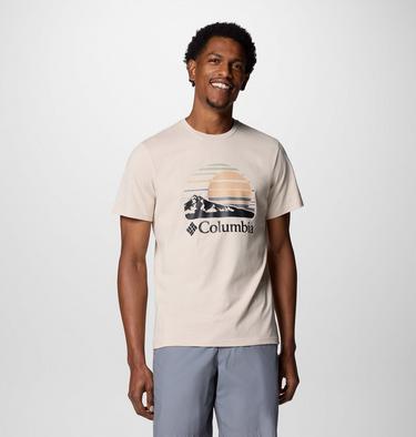 Men's Path Lake II Graphic T-Shirt, Color: Dark Stone, Peaceful Perspective, image 1