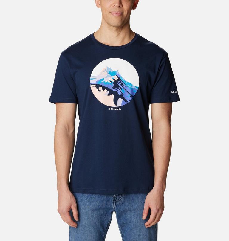 Men's Path Lake II Graphic T-Shirt, Color: Collegiate Navy, Scoped Range Graphic, image 1