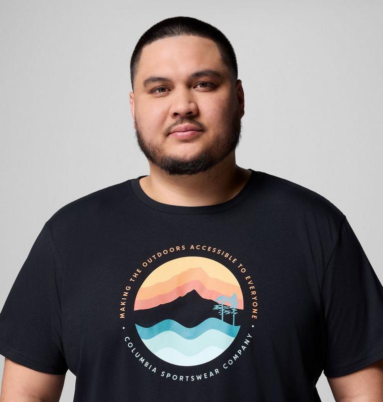 Path Lake Graphic Tee II, Color: Black, Circular Linescape, image 5