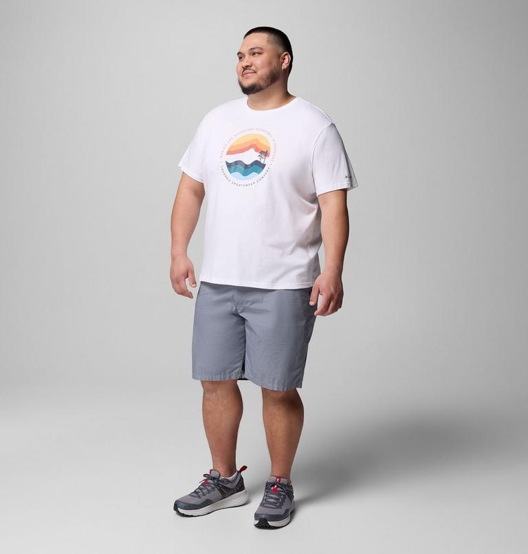 Path Lake II T-Shirt mit Grafik für Männer – erweiterte Größenauswahl, Color: White, Circular Linescape, image 2