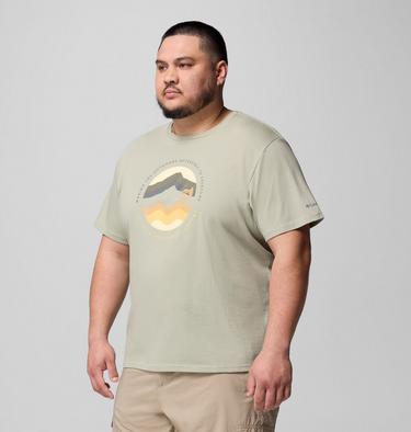 Men's Path Lake II Graphic T-Shirt - Extended Size, Color: Safari, Circular Linescape, image 8