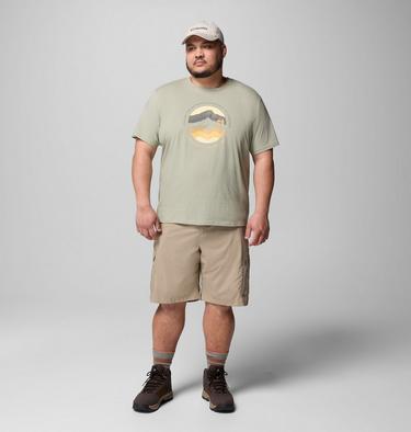 Men's Path Lake II Graphic T-Shirt - Extended Size, Color: Safari, Circular Linescape, image 6