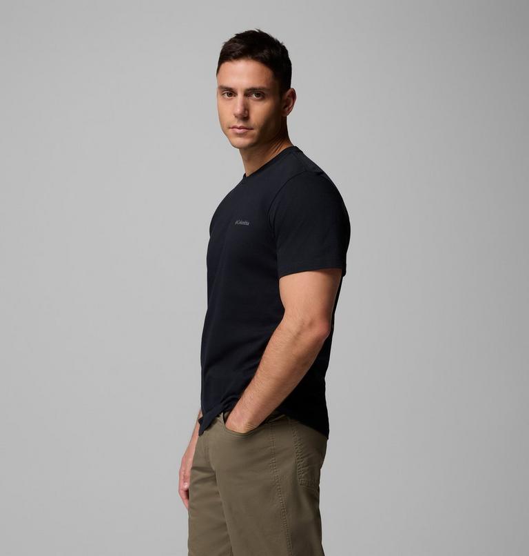 T-shirt in cotone biologico Rapid Ridge II da uomo, Color: Black, Amazing Heights, image 4