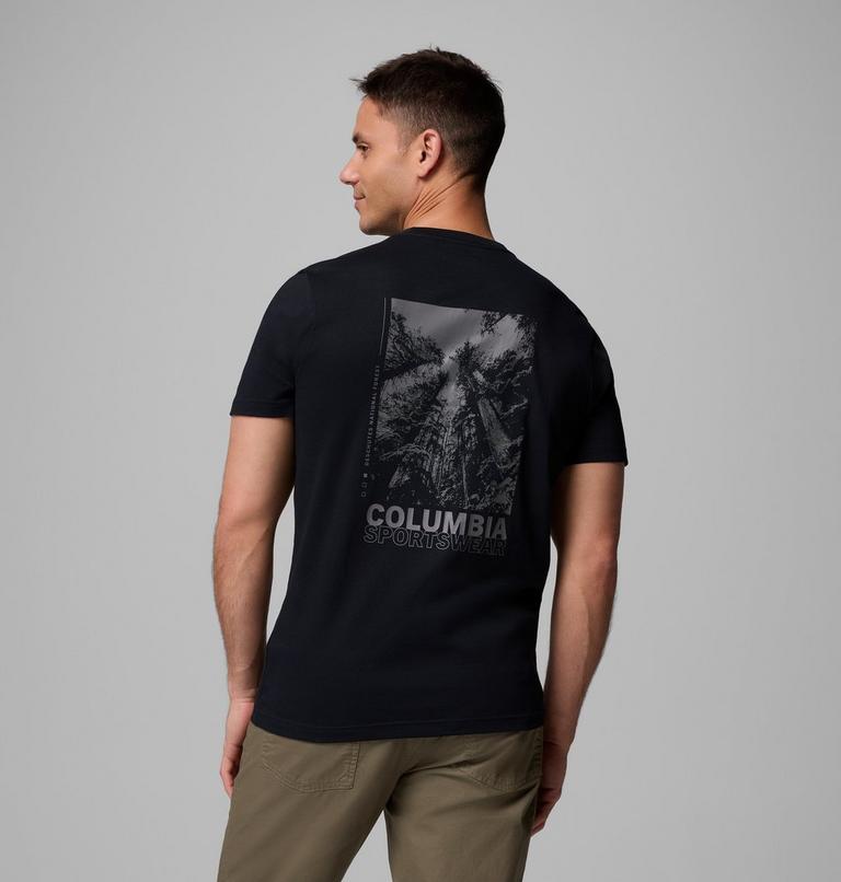 T-shirt in cotone biologico Rapid Ridge II da uomo, Color: Black, Amazing Heights, image 1