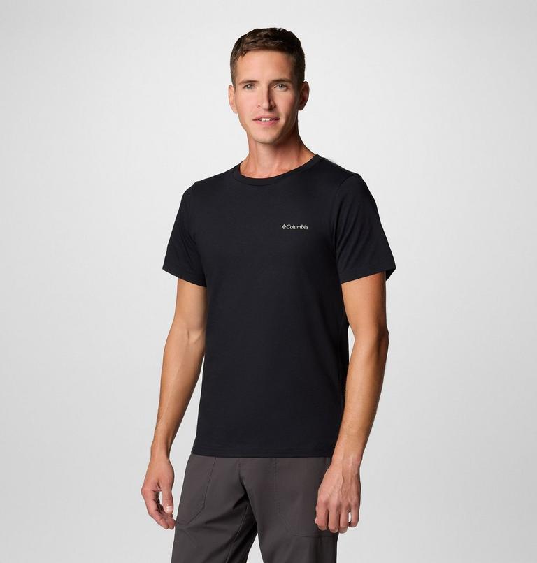 Men's Rapid Ridge II Organic Cotton T-Shirt, Color: Black, Button Badge, image 2