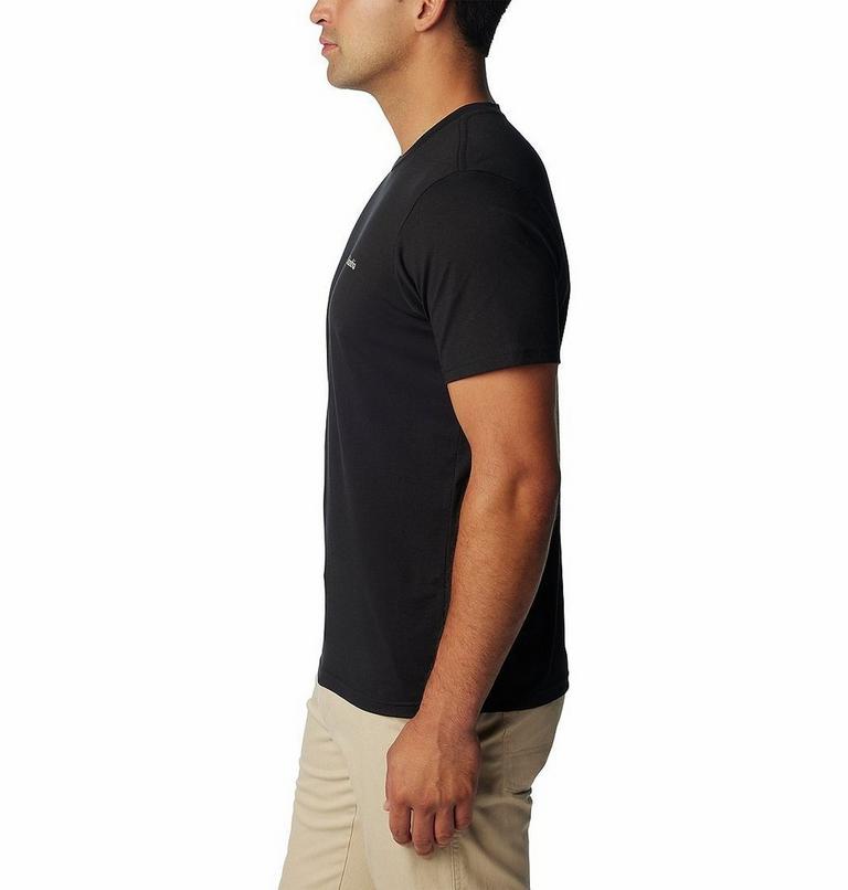 Men's Rapid Ridge II Organic Cotton T-Shirt, Color: Black, Tonal Treescape, image 3