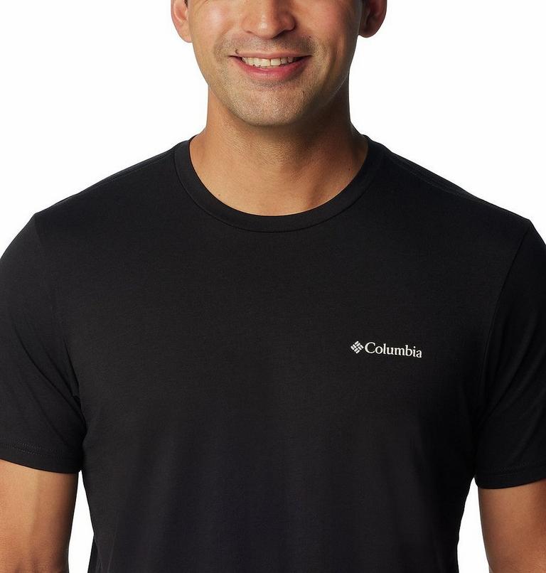 Men's Rapid Ridge II Organic Cotton T-Shirt, Color: Black, Tonal Treescape, image 4
