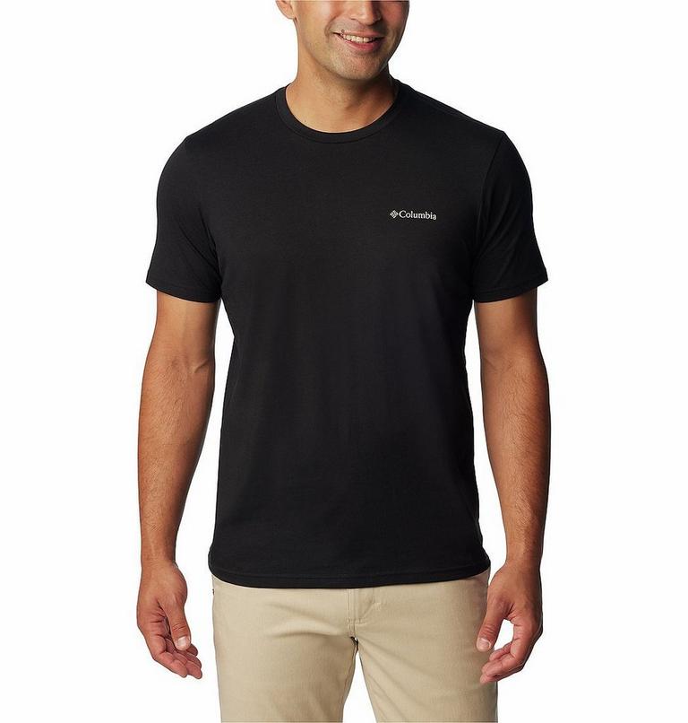 Men's Rapid Ridge II Organic Cotton T-Shirt, Color: Black, Tonal Treescape, image 2