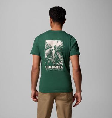 Men's Rapid Ridge II Organic Cotton T-Shirt, Color: Rain Forest, Amazing Heights, image 7
