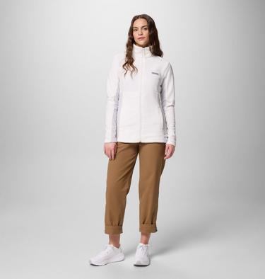 Chaqueta de forro polar Basin Trail III para mujer, Color: Sea Salt, Nimbus Grey, image 8