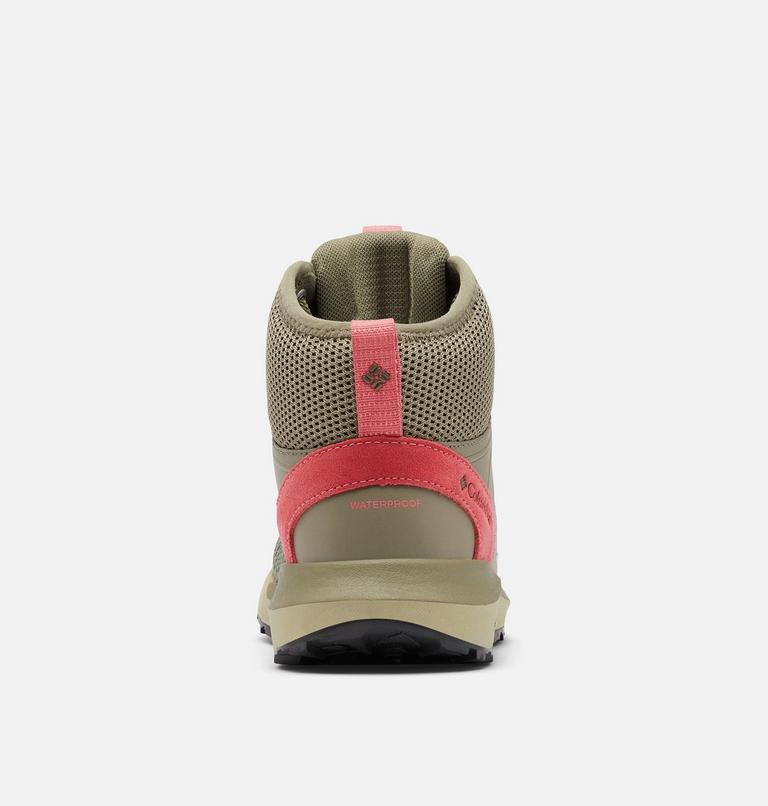 Women’s Trailstorm Mid Waterproof Walking Shoe, Color: Stone Green, Wild Salmon, image 8