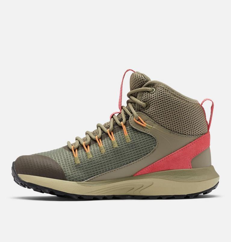 Women’s Trailstorm Mid Waterproof Walking Shoe, Color: Stone Green, Wild Salmon, image 5