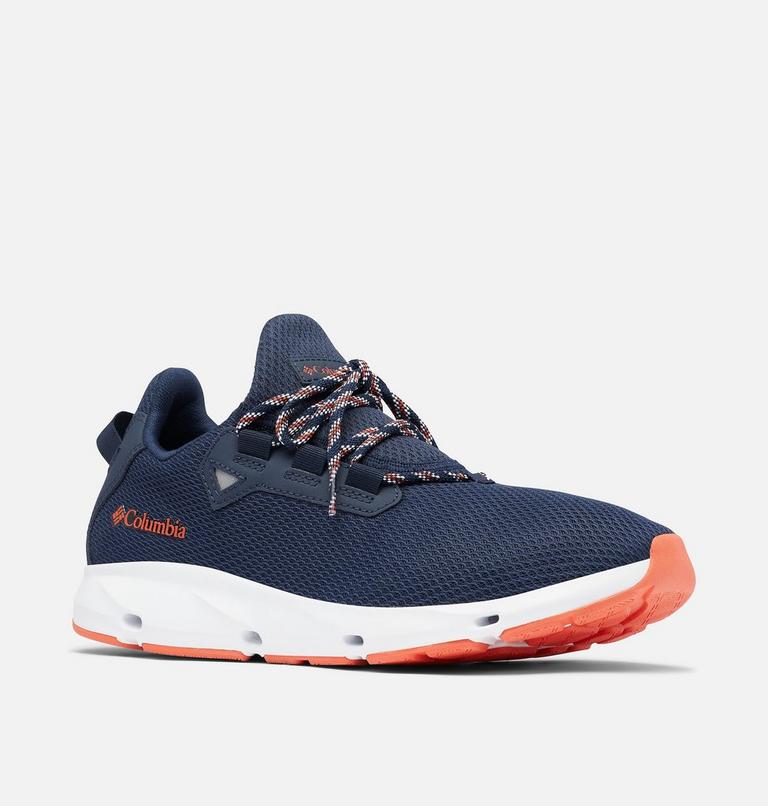 Men's Columbia Vent Aero Shoe, Color: Collegiate Navy, Red Quartz, image 2