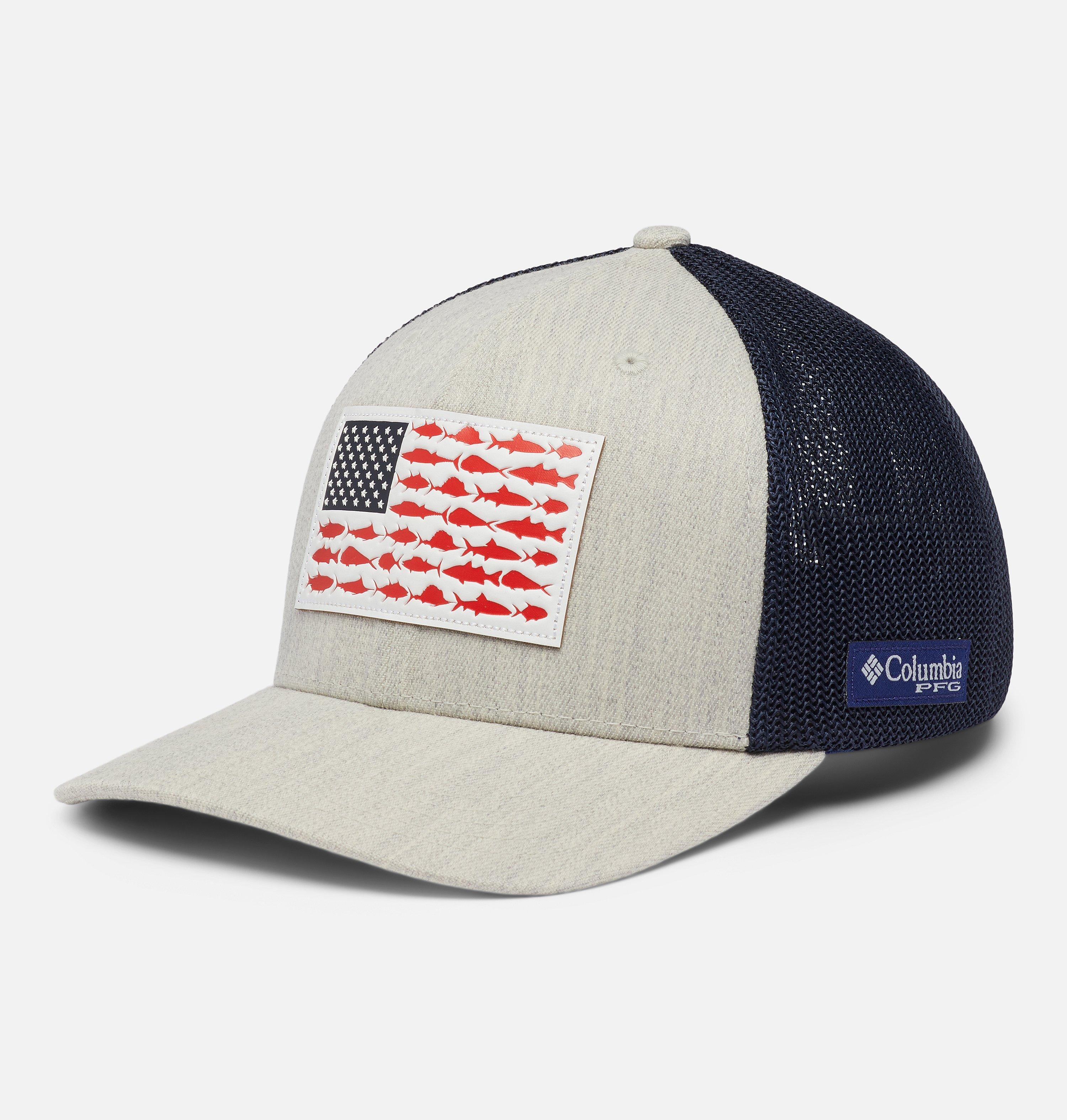 PFG Mesh Leather Fish Flag Ball Cap 1