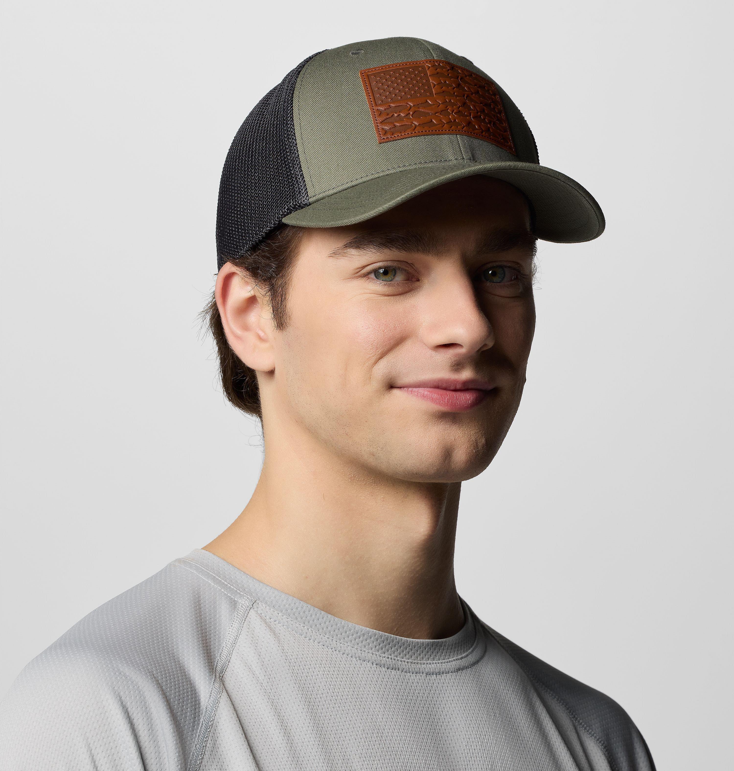 PFG Mesh Leather Fish Flag Ball Cap 2